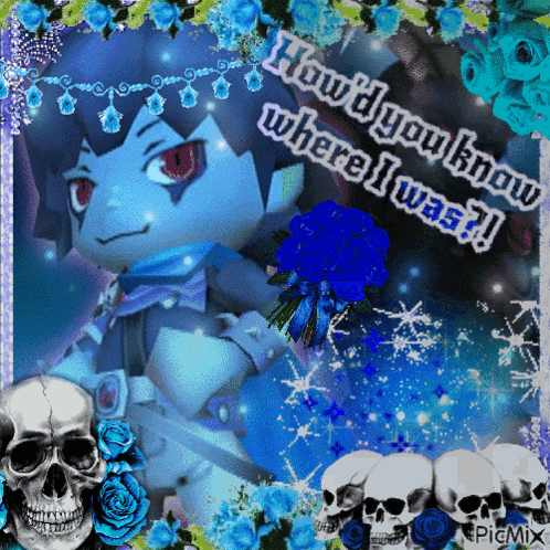 Skulls And Flowers Collage How Do You Know Where I Was GIF