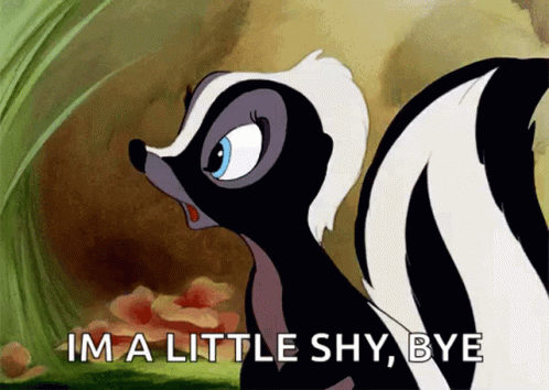 Skunk I'm A Little Shy GIF