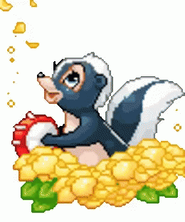 Skunk Playing Tambourine GIF