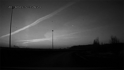 Sky Asteroid Black And White GIF
