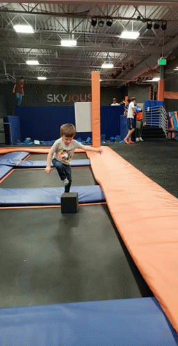 Sky Zone Trampoline Park Kids Falling GIF