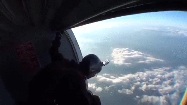 Skydiver Bye Bye GIF