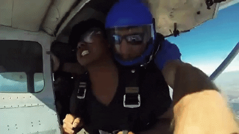 Skydiving Guava Juice Screaming GIF