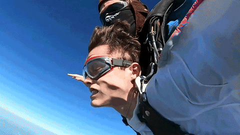 Skydiving Mouth Blown By Wind GIF