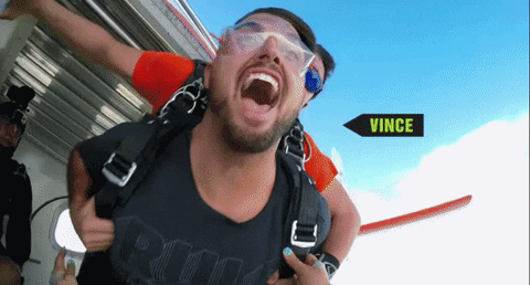 Skydiving Mtv Vince From Plane GIF