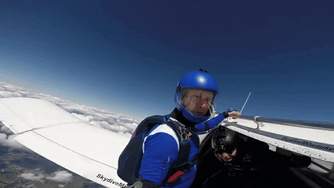 Skydiving Riggs Backflip GIF