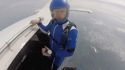 Skydiving Riggs From Plane GIF