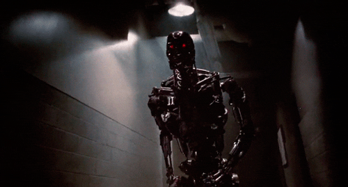 Skynet Limping In A Hallway GIF