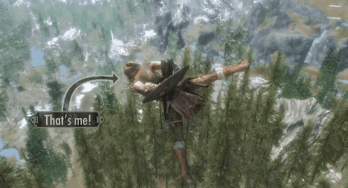 Skyrim That's Me Flying The Elder Scrolls V GIF