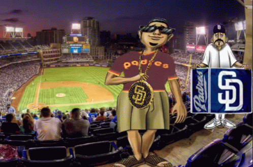 Slam Diego Padres Sports Arena Logo Art GIF
