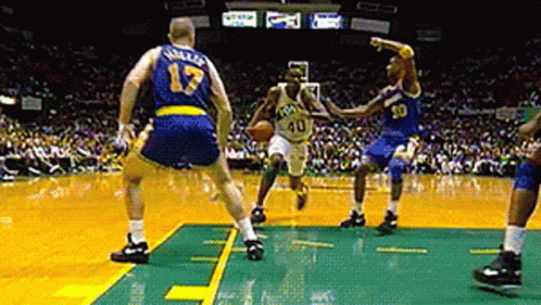 Slam Dunk Shawn Kemp Nba GIF