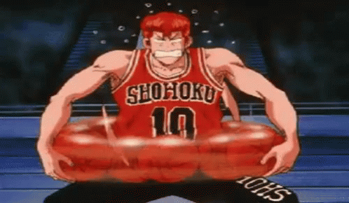 Slam Dunk Sakuragi Hanamichi Ball Spinning GIF
