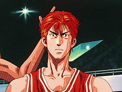 Slam Dunk Sweaty Sakuragi Hanamichi GIF