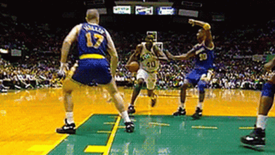 Slam Dunk Shawn Kemp NBA GIF