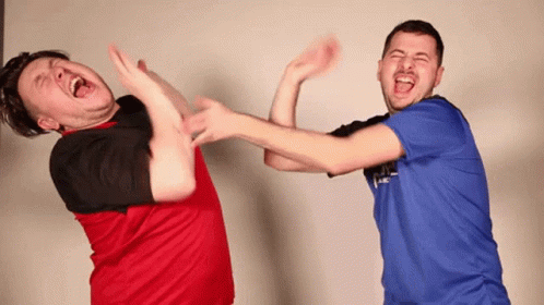 Slap Fight Funny Guys GIF