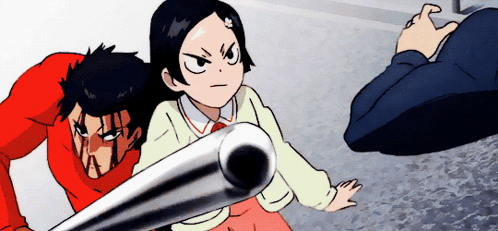 Slap Girl In Metal Bat Man GIF