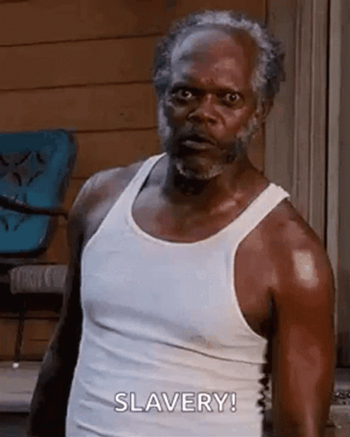 Slave Samuel Jackson Fierce Eyes GIF