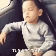 Sleep Baby Dance While Hearing Turn Up GIF