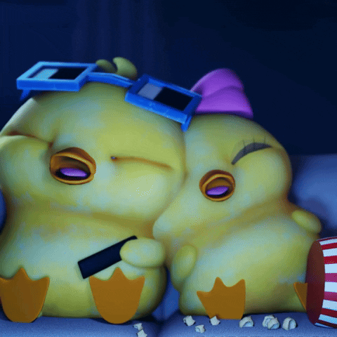 Sleep Cute Couple Chick Falling Asleep GIF