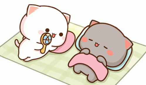 Sleep Cute Couple Peach Fanning Goma Sweet Moments GIF