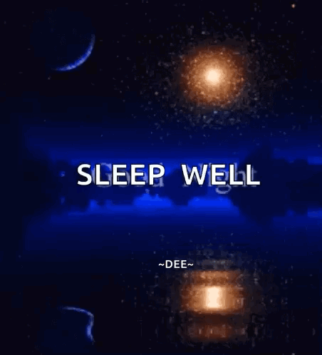 Sleep Well Poster With Galaxy Background