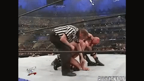 Sleeper Hold The Rock Wrestlemania GIF