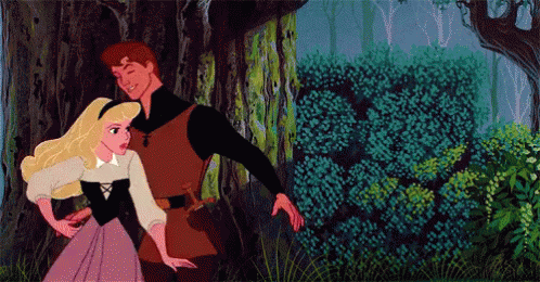 Sleeping Beauty With Prince GIF
