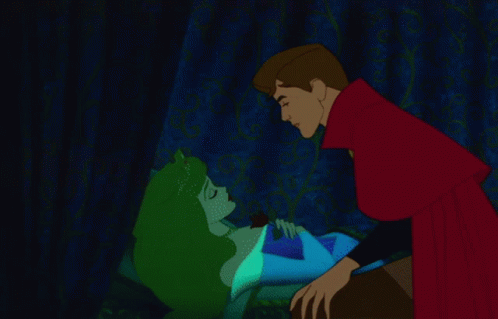 Prince Kissing Sleeping Beauty GIF
