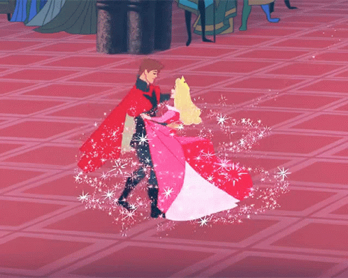 Sleeping Beauty Dancing In The Ball Room GIF