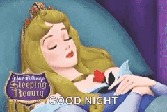 Sleeping Beauty Aurora Lying with Rose in Chest