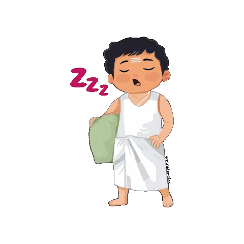 Sleeping Boy with Pillow Zzz Sign