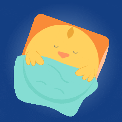 Sleeping Cartoon Chick Night Night GIF