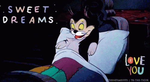Sleeping Cat With Sweet Dreams GIF