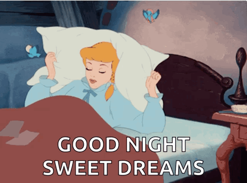 Sleeping Cinderella Goodnight Sweet Dreams GIF