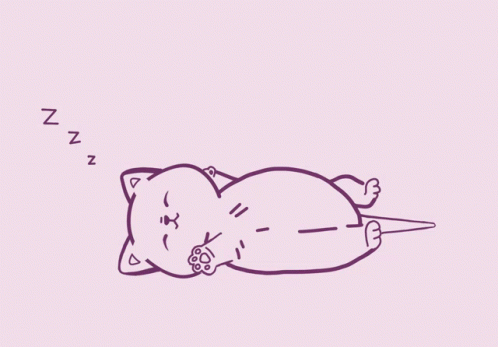 Sleeping Cute Cats Animation GIF