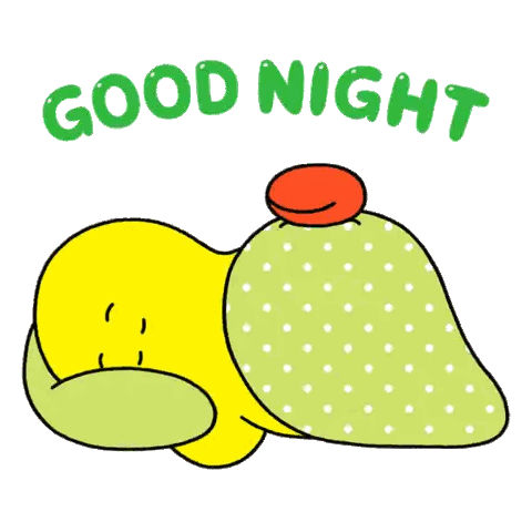 Sleeping Duck With Good Night