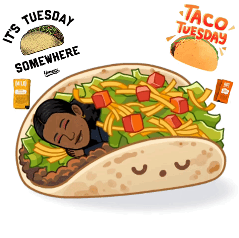 Sleeping Girl Funny Taco Tuesday GIF