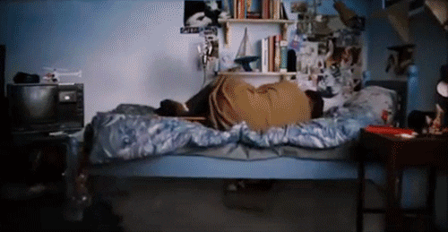 Sleeping Guy Drowns In Flood Water GIF