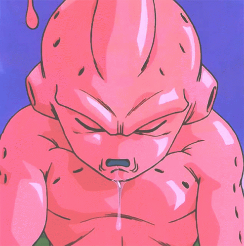 Sleeping Kid Buu Salivating GIF