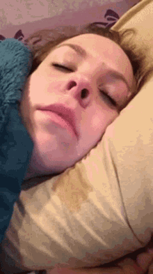 Sleeping Lady Drooling GIF
