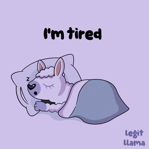 Sleeping Llama Saying I'm Tired