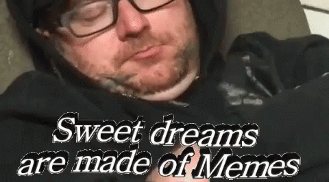 Sleeping Man With Glasses And Beard Sweet Dreams Are Made Of Memes GIF