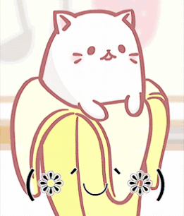 Sleeping On Peeled Banana Cat Meme GIF