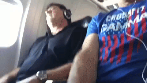 Sleeping Plane Air Travel GIF