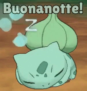 Sleeping Pokemon Bulbasaur Buona Notte GIF