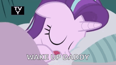 Sleeping Pony With Wake Up Daddy Above