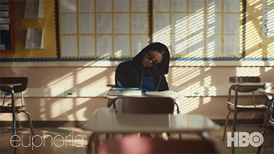 Sleeping Student Maddie Euphoria GIF