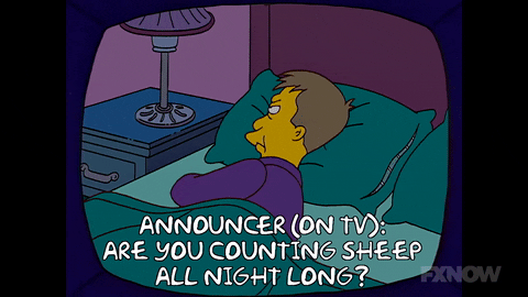 Sleepless All Night Long The Simpsons GIF