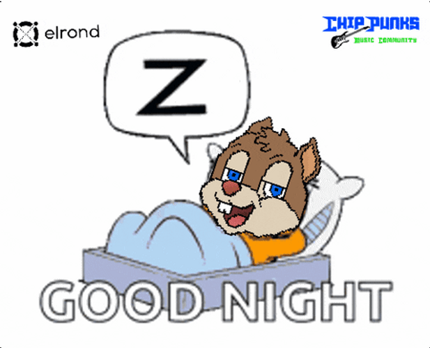 Sleepy Animated Chipmunks Good Night GIF 