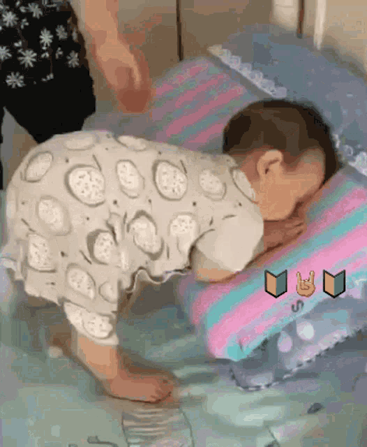 Sleepy Baby Upside Down GIF